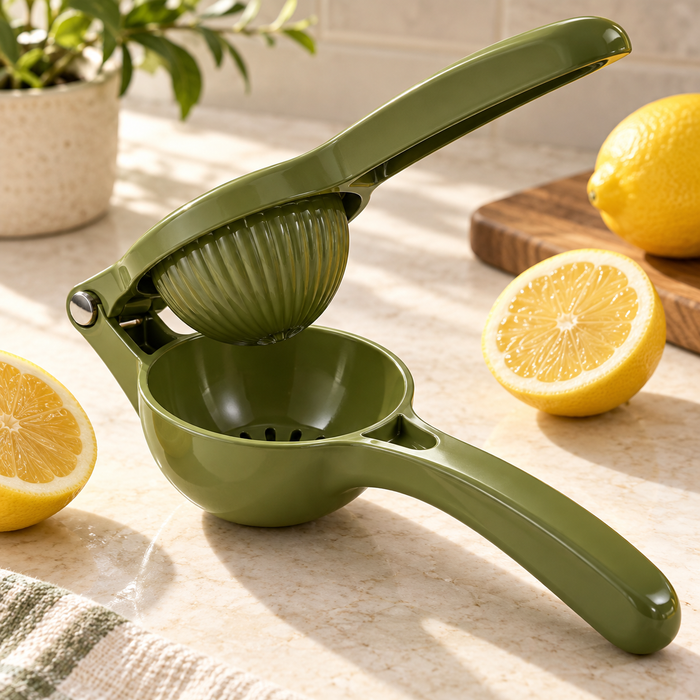 Handheld Citrus Press — AI-generated styled illustration