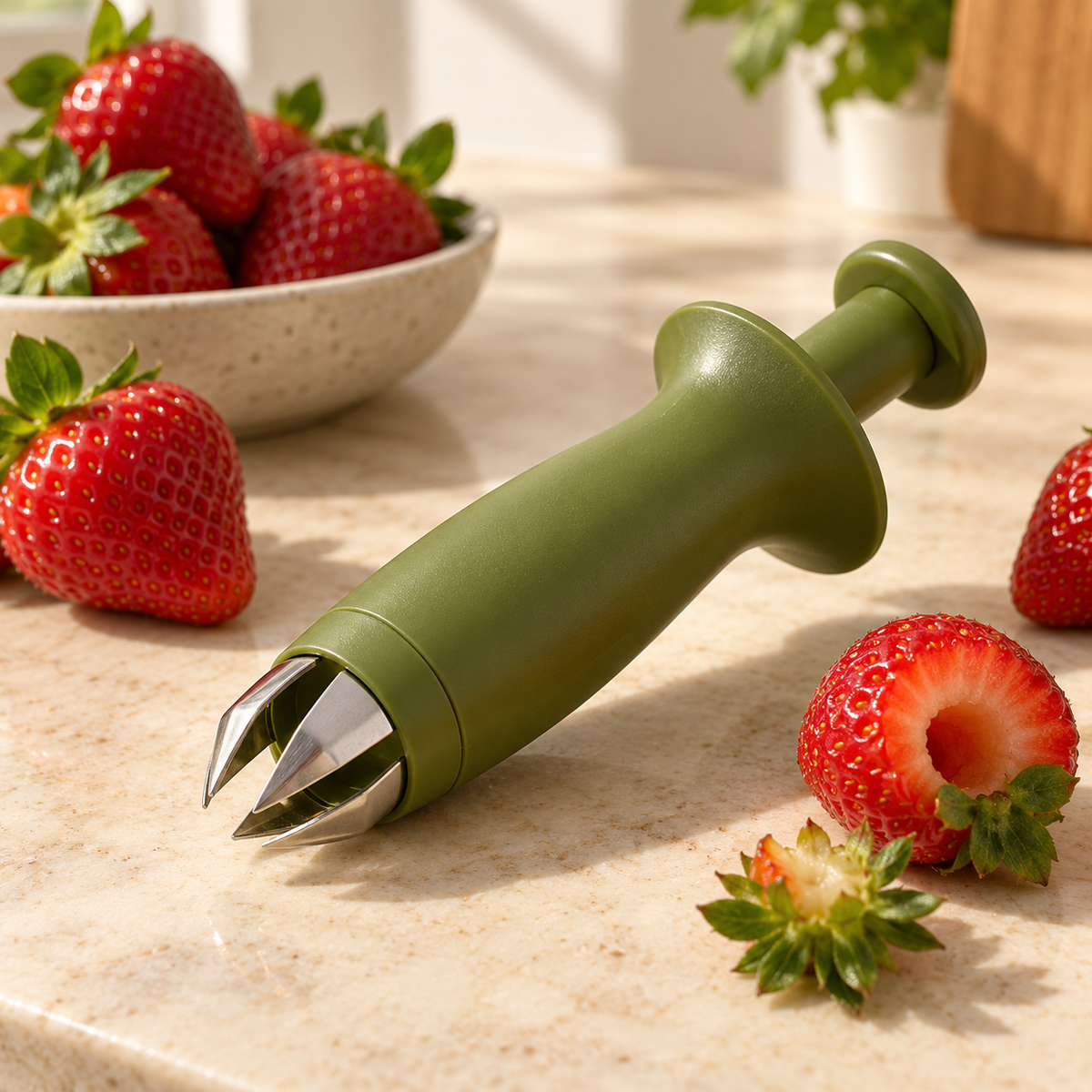 Strawberry Huller — AI-generated styled illustration
